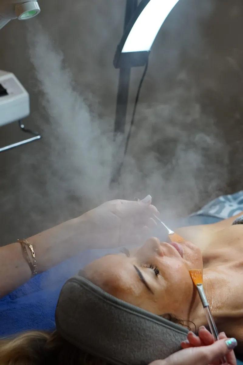 Custom Signature Facial with steam and mask application at Faciallash Lounge in Fort Myers